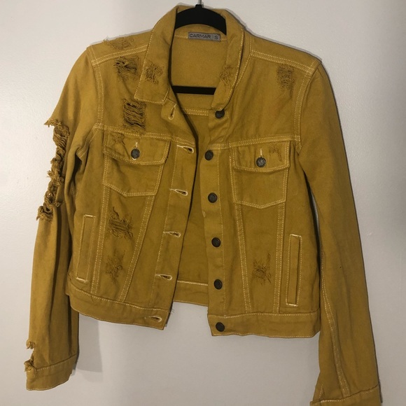 Carmar yellow jean jacket. - Picture 3 of 3